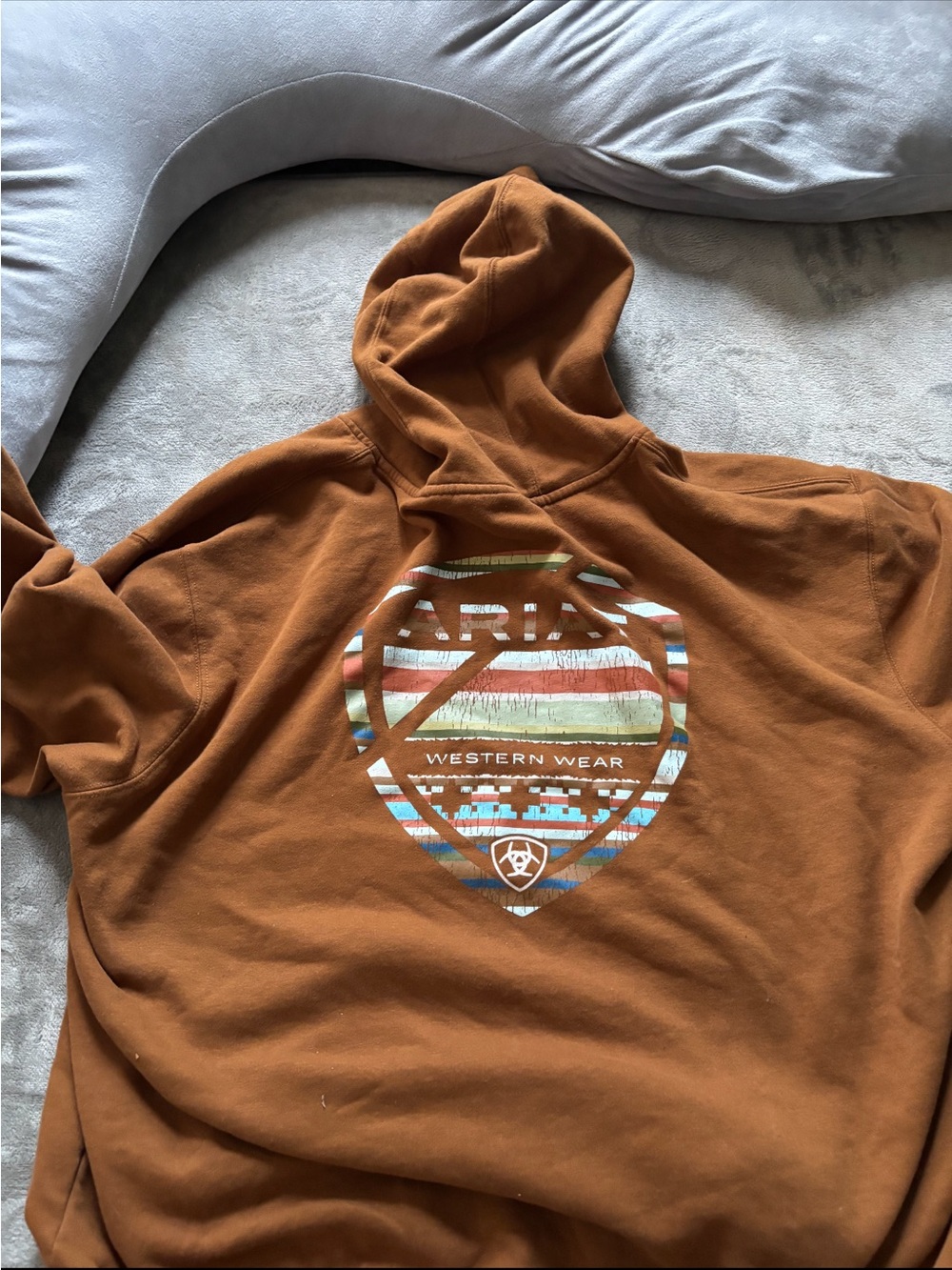 Ariat Men's Rust Orange Western Logo Hoodie